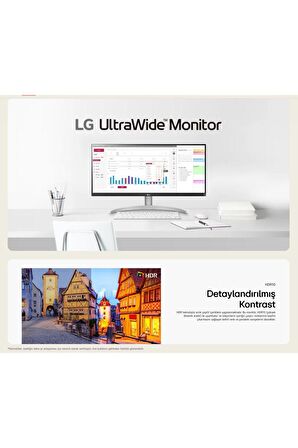 100hrz 1ms GENİŞ Ultrawide 29Wq600-W.apd 29'' 2560 X 1080 Wfhd Beyaz MONİTÖR