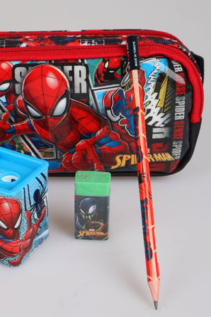 x Dekomus Lisanslı Spiderman Gamevers Collection Spiderman Kalem Çantası,2 Kurşun Kalem,Silgi ve Kalemtraş