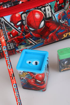 x Dekomus Lisanslı Spiderman Gamevers Collection Spiderman Kalem Çantası,2 Kurşun Kalem,Silgi ve Kalemtraş