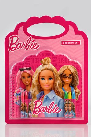 x Dekomus Lisanslı Barbie Çanta Tasarımlı Pastel Boyalı Boyama Seti