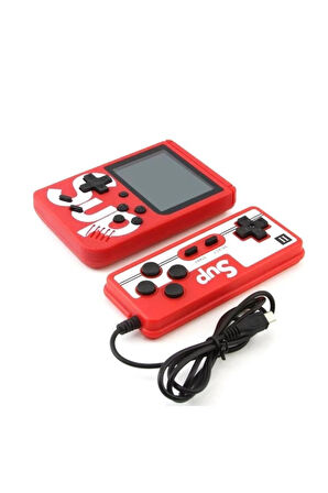 Çift Kol 400 Nostalji Oyunlu Mini Atari Kırmızı Oyun Konsolu