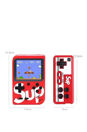 Çift Kol 400 Nostalji Oyunlu Mini Atari Kırmızı Oyun Konsolu