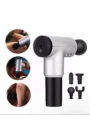 BUĞZ Masaj Aleti Tabancası Sporcu Kas Rahatlatıcı Şarjlı 6 Seviye Titreşimli Fascial Massage Gun RH-320