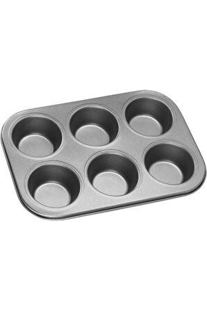 2 Adet Cupcake Fırın Kalıbı 6 Büyük Bölmeli Muffin Kek Kalıbı