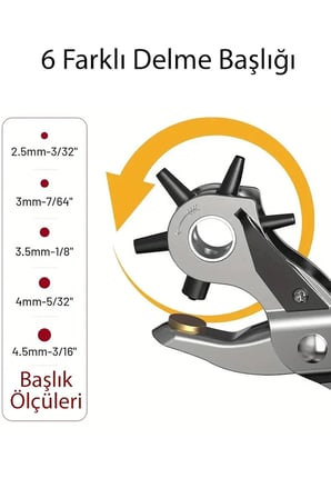 Farklı Uçlu Kemer Delme Pensesi Deri Kemer ve Kumaş İçin Ayarlanabilir Delik Açıcı El Aleti