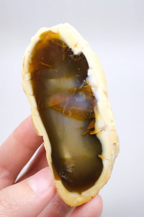 Bal Dendritik Opal Dilimi - Kehribar Sarısı Anadolu Opal Numune, 92g