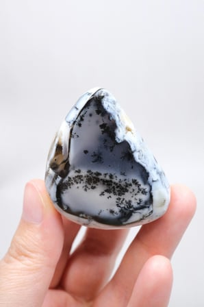 Alkimik Mavi ve Altın Birleşimi: Cilalı Merlinit (Dendritik Opal) Numunesi