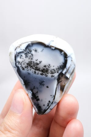 Alkimik Mavi ve Altın Birleşimi: Cilalı Merlinit (Dendritik Opal) Numunesi