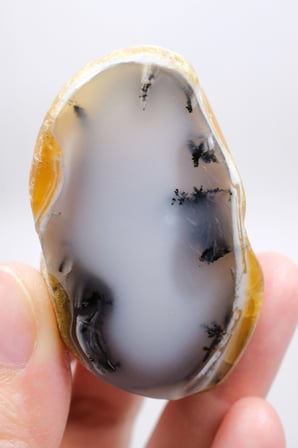 Dendritic Honey Opal Merlinite: Polished Free Form Stone