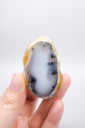 Dendritic Honey Opal Merlinite: Polished Free Form Stone