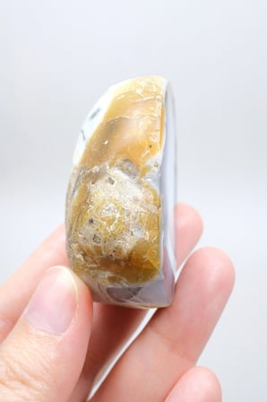 Dendritic Honey Opal Merlinite: Polished Free Form Stone