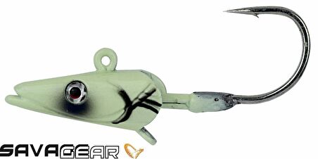 Savage gear Sandeel Jig Head 16g 3/0 - 3pcs Glow Suni Yem