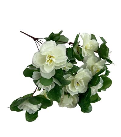 Yapay Çiçek Beyaz Açelya Demeti 7 Dallı 33*20cm