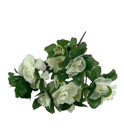 Yapay Çiçek Beyaz Açelya Demeti 7 Dallı 33*20cm