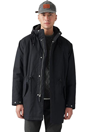 uzun erkek parka jetblack