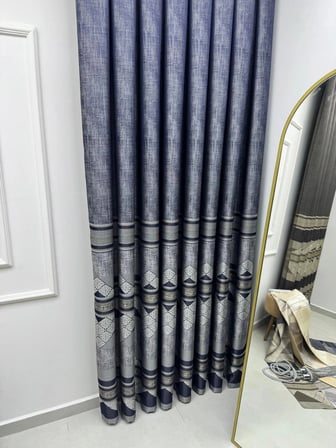 NİVEMESHOME CEYHAN V-502 LACİVERT  1/3  PİLELİ FON PERDE APM