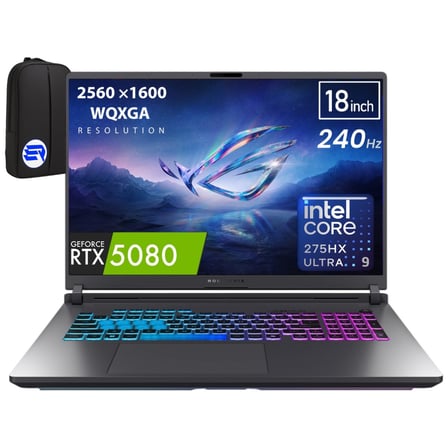 Asus Rog Strix G18 Ultra 9-275HX 32GB Ram 1tb SSD RTX5080 18" Wqxga WIN11 Pro G815LW-S9128 + Elektropasaj Çanta