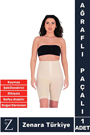 Özel Üretim Günlük İç Göstermez Vücut Şekillendiren Toparlayan Beden Küçülten Ağraflı Paçalı Korse