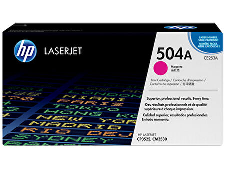 HP CE253A (504A) Kırmızı Magenta Orjinal Toner CP3525 / CM3530