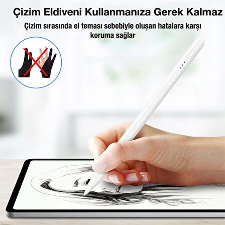 Coofbe Tablet Telefon Dokunmatik Kalem Stylus Kapasif Kalem İpad Kalemi Avuç Içi Reddi Eğim Ayarlı Manyetik Stylus Kalem