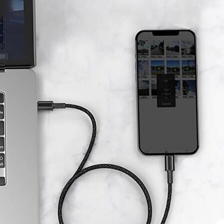 Baseus Super Şarj Örgü Tasarım1Mt 20W İPhone Şarj Kablosu İphone 11 12 13 14 Pro Max Şarj Veri Kablosu