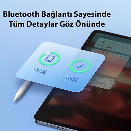 Coofbe Şarj Göstergeli Avuç İçi Reddetme iPad Stylus Kalem iPad Tablet Dokunmatik Kalem Kapasitif Kalem