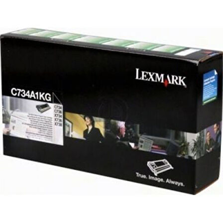 Lexmark C734A1KG Siyah Black Orjinal Toner C734 / C736 / X734 / X736 / X738