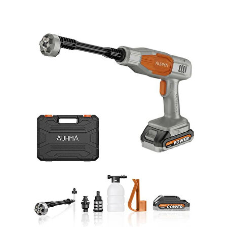 Auhma ACR-03 Basınçlı Oto Yıkama Makinesi 175PSİ 2 Akü 0.83 Bar 