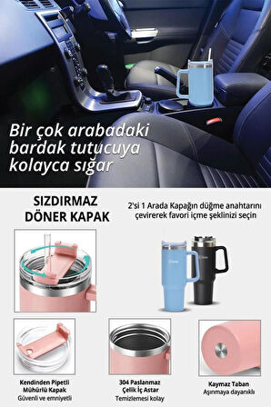 Kiwi Kt-8660 Pipetli Termos Bardak 1,2 Lt Sıcak ve Soğuk