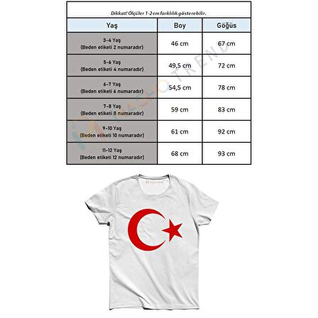 Mashotrend A Kalite Beyaz Üstüne Ay Yıldız Türkiye Tshirt - 29 Ekim Cumhuriyet Bayramı Tişört  23 Nisan Tişört