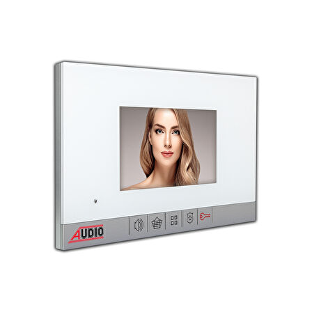 AUDIO 001182 SET Bus Plus 4.3" Görüntülü Diafon Bus Plus Mekanik Butonlu Handsfree Beyaz