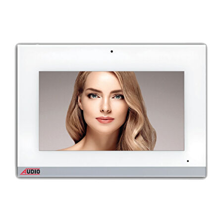AUDIO 001196 Bus Plus 10.1" Görüntülü Diafon Dokunmatik Ekranlı Alarmlı Hafızalı Beyaz İlave Set