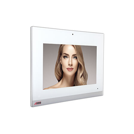 AUDIO 001196 Bus Plus 10.1" Görüntülü Diafon Dokunmatik Ekranlı Alarmlı Hafızalı Beyaz İlave Set