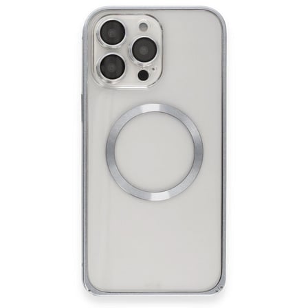 Joko Apple İphone 15 Pro Max Kılıf Metal Bumper Magneticsafe Kapak - Gri
