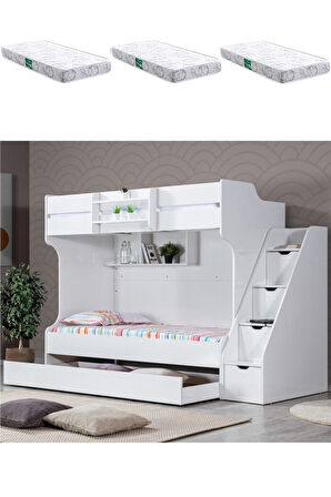 Ranza, Kardem Yavrulu Ranza - Beyaz + 3 Adet Comfort Yatak