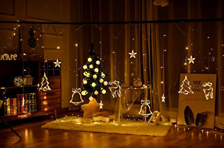 3 Metre Çan, Çam Ağacı, Geyikli Led 8 Fonksiyonlu Led 