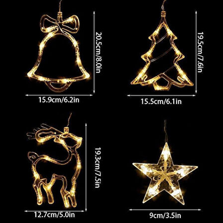 3 Metre Çan, Çam Ağacı, Geyikli Led 8 Fonksiyonlu Led 