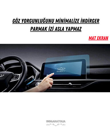 Chery Tiggo 8 Pro 2023 Navigasyon ve Multimedya Uyumlu Mat Ekran Koruyucu