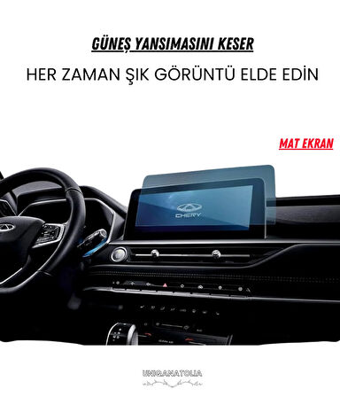 Chery Tiggo 8 Pro 2023 Navigasyon ve Multimedya Uyumlu Mat Ekran Koruyucu