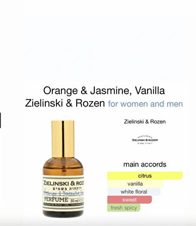 Perfume Orange & Jasmine, Vanilla 50 ml perfume