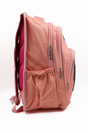 3 Gözlü Tüylü Kuromi İlkokul Çantası + Beslenme - Kuromi İlkokul Kız Çantası Mini Kafalı