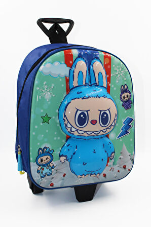 Labubu Çekçekli Anaokulu Çantası - Çocuk Çanta - Kreş Çantası - Labubu Çanta