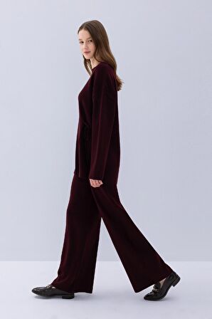 DeFacto Triko Pantolon Regular Fit Beli Lastikli Cepli Düz Basic Düz Paça D7511AX24WNBR171