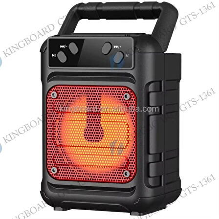 GREATNICE GTS-1361 Taşınabilir Kablosuz Bluetooth Hoparlör | Extra Bass | Renkli LED Işık | USB/SD Destekli