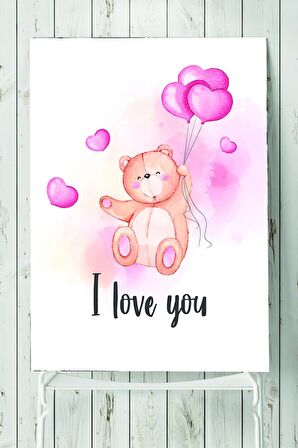 Pembe Ayıcık Çocuk Odası Poster 