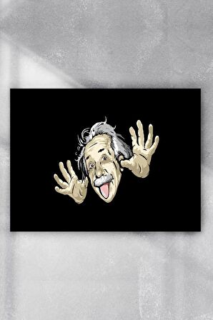 Einstein Eğlenceli Mizahi Poster 