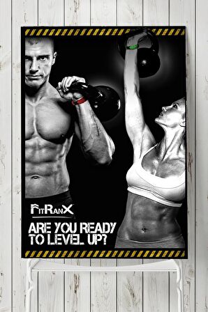 Level Up Vücut Geliştirme Body Building Fitness Posteri