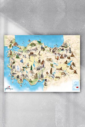 Türkiye Haritası Eğitim Posteri 3 