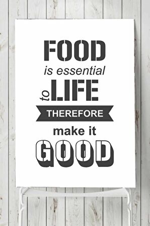 Food Is Essential Mutfak Poster