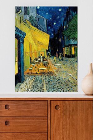Kafe Terasta Gece - Van Gogh Sanatsal Poster